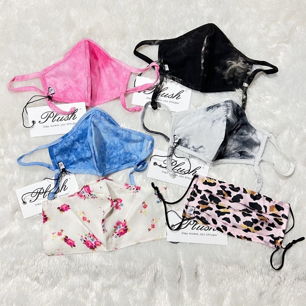 Plush Apparel x Revolve Set of 6 Reusable Face Masks